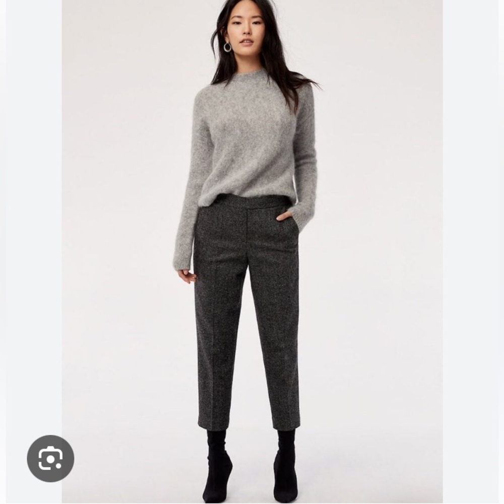 Babaton Charcoal Cropped Ankle Pants